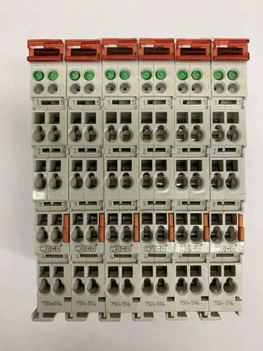 Lot of 7 WAGO 750-514 2-Channel Relay Output Modules