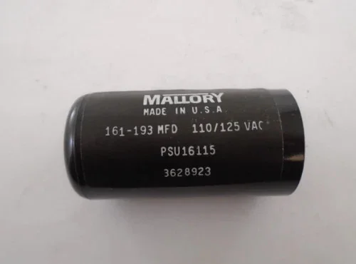 Mallory PSU16115 Motor Start Capacitor 161-193 MFD 110/125 VAC