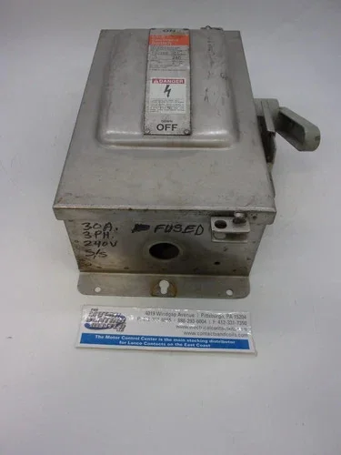 ITE F321SS Heavy Duty Enclosed Fusible Safety Switch 30A 240V 3P NEMA 4 Stainless Steel