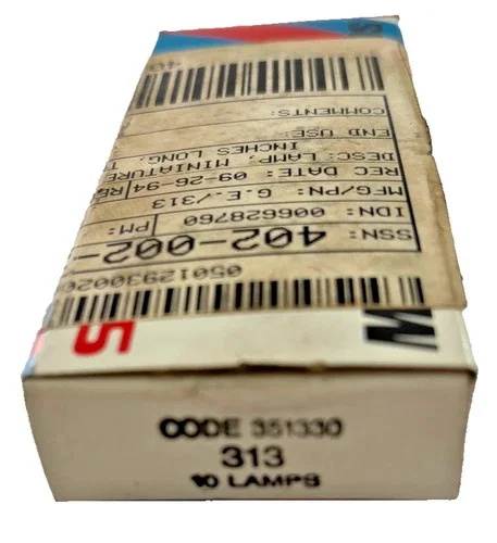 Sylvania 313 Miniature Lamp Bulb – Industrial Indicator Light (10/BOX)