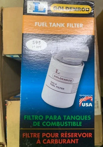 Goldenrod 595 Canister Fuel Tank Filter with 1" NPT Top Cap