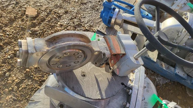Tricentric Score Valves Class 150 6-Inch Triple Offset Butterfly Valve with Rotork Type 18 Gear Actuator