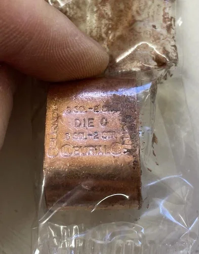 Burndy YGHP2C2 Copper Compression Ground Tap Connector (Lot of 12)