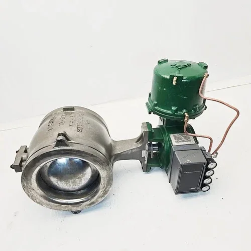 Fisher Vee-Ball V100 12-inch CL300 Rotary Control Valve CF8M with 1061 Size 60 Pneumatic Actuator