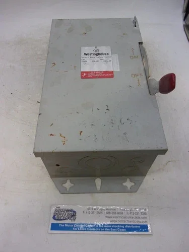 Westinghouse HFN222 Heavy Duty Safety Switch, 60A, 240V, 2-Pole, Fusible, NEMA 1
