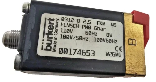Burkert Type 0312 D 2/2-Way Solenoid Valve FLNSCH PN0-6bar