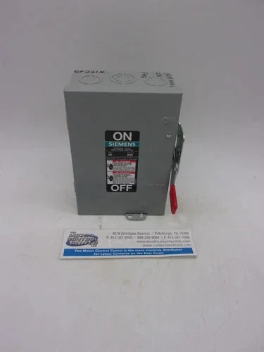 Siemens General Duty Safety Switch GF221N 30A 240V 2P Fusible NEMA 1