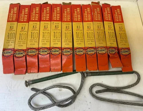 Lot of 13 Kearney KS 21100 100A High Voltage Fuse Links