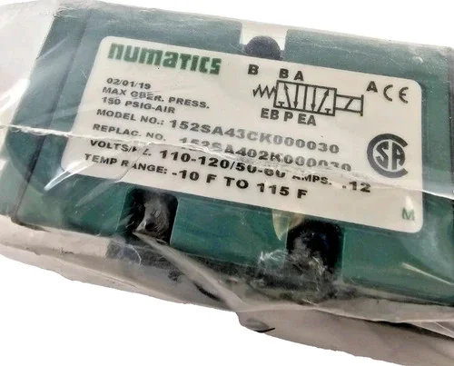 Numatics Solenoid Valve with Speed Control and Regulator Plug-In Assembly 152SA43CK000030