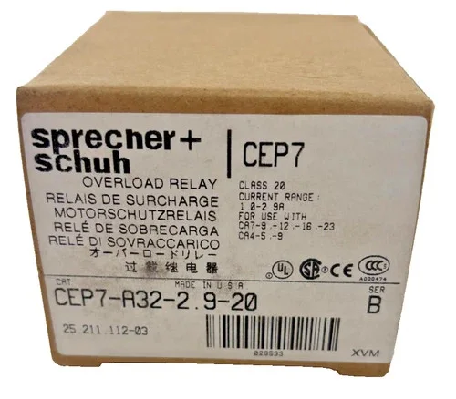 Sprecher + Schuh CEP7-A32 Overload Relay