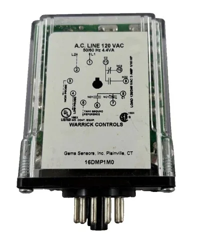 Warrick Controls 16DMP1M0 Dual Function Plug-In Level Control Relay