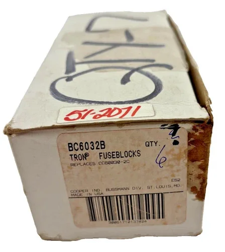 Bussmann BC6032B 2-Pole Class CC Fuse Block