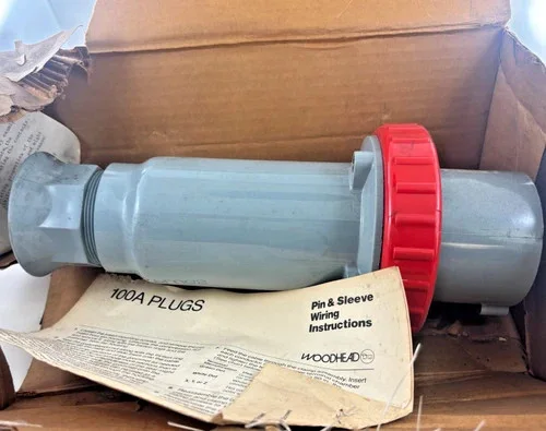 Woodhead 4100P7W 100A Pin and Sleeve Plug