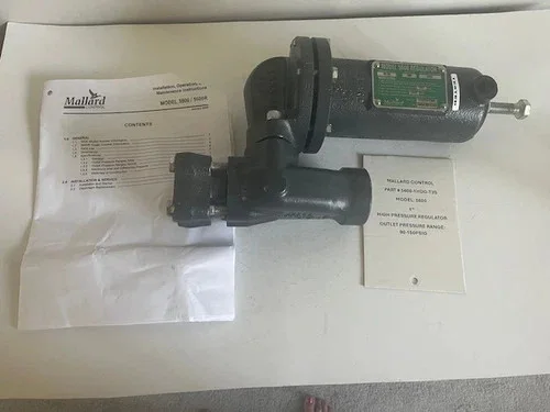 Mallard Control 5600-1HDG-T3S High Pressure Regulator, 1" NPT, 3/8" Orifice