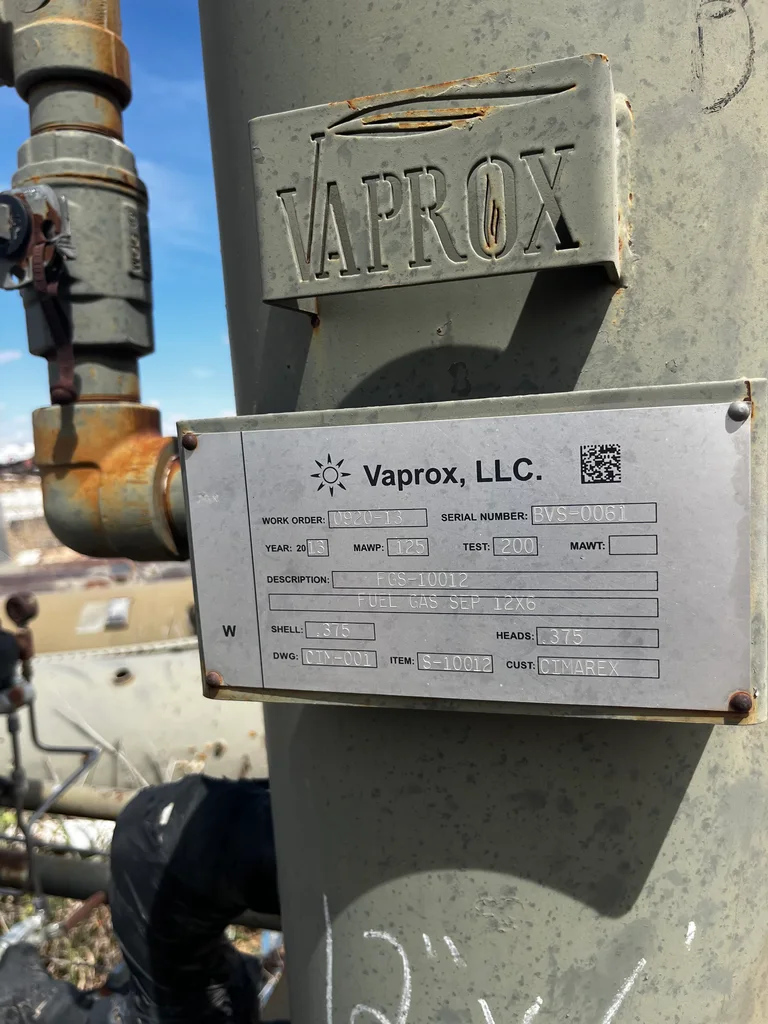 Vaprox S-10012 Fuel Gas Separator