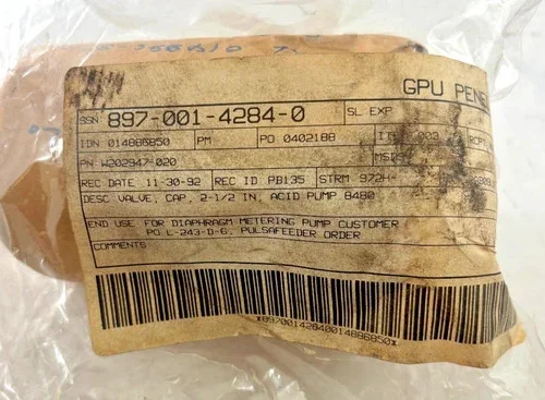 Pulsafeeder Valve Cap 402947-280 for Diaphragm Metering Pump
