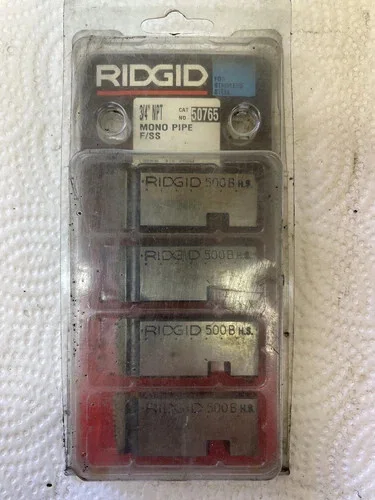 RIDGID 50765 3/4 Inch NPT High-Speed Steel Pipe Threading Dies for Stainless Steel
