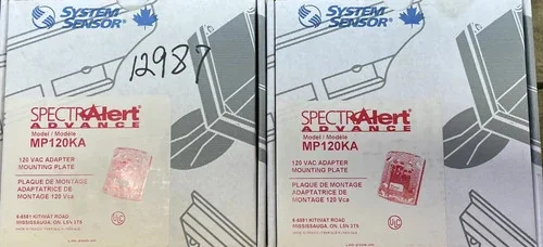 System Sensor SpectrAlert Advance MP120KA 120 VAC Adapter Mounting Plate (Lot of 2)
