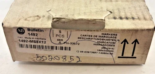 Allen-Bradley 1492-MS8X12 Series A Snap-In Marker Cards (Box of 5)