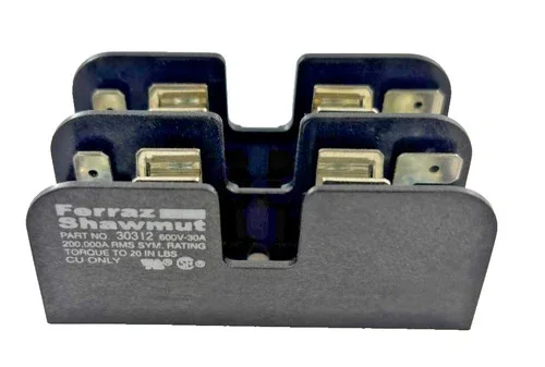 Ferraz Shawmut 30312 600V 30A 2-Pole Fuse Block