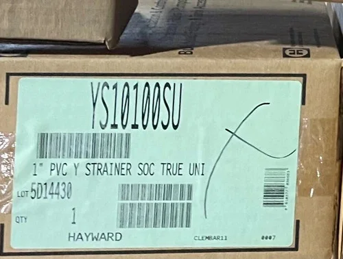 Hayward YS Series 1" PVC True Union Y-Strainer YS10100SU with Socket Ends