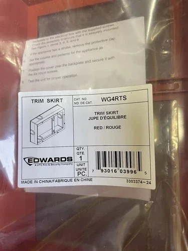 Lot of 3 Edwards WG4RTS Red Trim Skirts for Genesis Fire Alarm Appliances