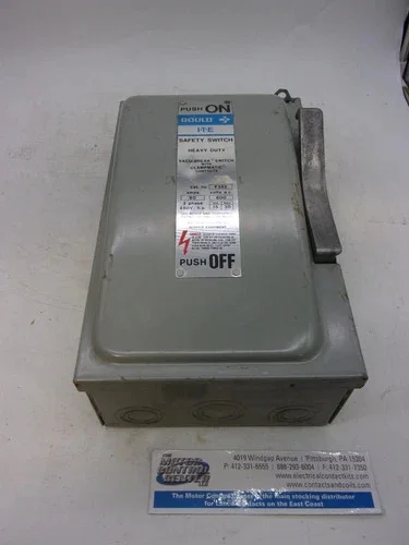 Gould ITE F352 Heavy Duty Vacu-Break Safety Switch, 60A, 600V, 3-Pole, Fusible, NEMA 1