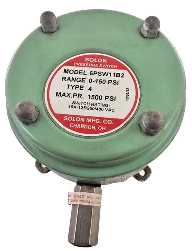 Solon 6PSW11B2 Pressure Switch 0-150 PSI NEMA 4
