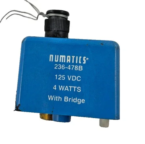 Numatics 236-478B Solenoid Coil 125 VDC 4 Watts With Bridge
