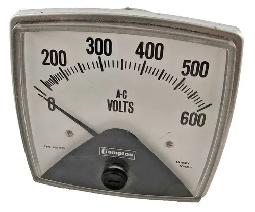 Crompton 016-02VA-SJSJ Analog AC Voltmeter Panel Meter