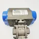 View PBM SPH-34-S2/H68D 1" 316L Stainless Steel Sanitary Ball Valve with PSR-1000-8D Pneumatic Actuator image 2