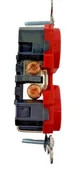 View Leviton 8300-R 20A 125V Red Hospital Grade Duplex Receptacle image 5