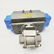 View PBM SPH-34-S2/H68D 1" 316L Stainless Steel Sanitary Ball Valve with PSR-1000-8D Pneumatic Actuator image 6