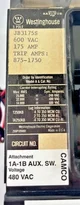 View Westinghouse JB3175S 175A 600V 3-Pole Molded Case Circuit Breaker with Shunt Trip image 2
